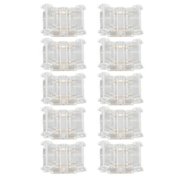 Conectores LED para tiras de luces, 10 piezas, 3 pines, 10 mm, conectores de tira COBLED, conector de tira LED, potencia de rendimiento