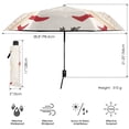 thumbnail image 3 of FORMRS Travel Umbrella Folding Auto Open Close Windproof Rain UV Protection, Winter Geese, 3 of 8