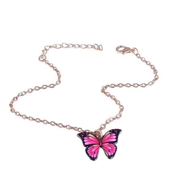 Tobillera De Mariposa Con Diamantes De Imitación Para Mujer, Tobillera Ajustable De Playa De Verano, Joyería De Tobillo Para Mujeres Adolescentes Yuarrent AP006395-02