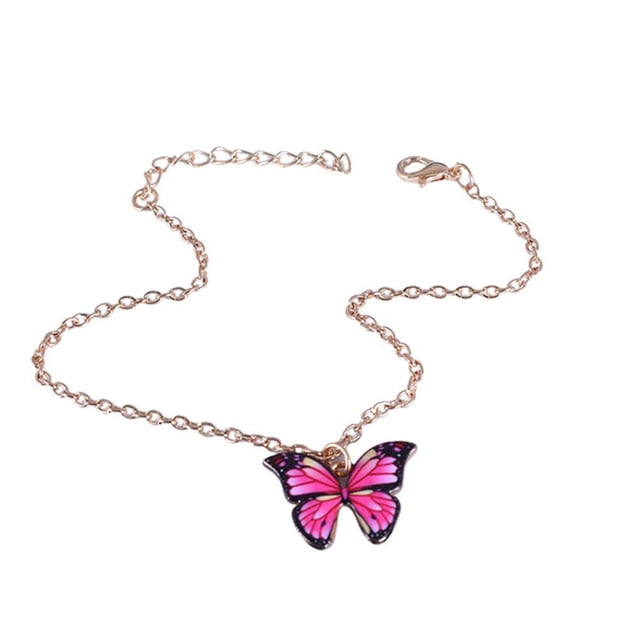 Tobillera De Mariposa Con Diamantes De Imitación Para Mujer, Tobillera Ajustable De Playa De Verano, Joyería De Tobillo Para Mujeres Adolescentes matsuzay AP006395-02