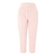 thumbnail image 3 of DDAPJ pyju Womens Fuzzy Fleece Pants, Winter Warm High Waisted Lounge Pants Cozy Fluffy Pajama Pants Sleepwear Bottoms Pink L, 3 of 7