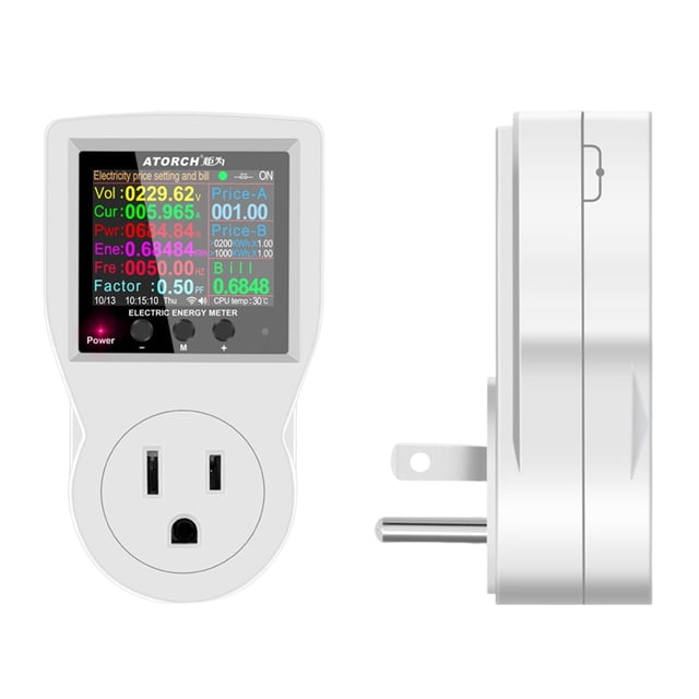 Medidor de energía Enchufe inteligente WIFI 220V AC Funciona con Alexa Google Home (enchufe de EE. UU.)