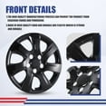 thumbnail image 2 of 16" Set of 4 Hubcaps Wheel Rims Cover for 2007-2011 Toyota Camry /2007-2011 Toyota Camry Hybrid Compatible with Steel Wheels Snap on Installation(16-inch,Black Lacquer), 2 of 8