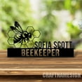 thumbnail image 4 of Craftnamesign Custom Wooden Bee Lover Desk Desk Name Plate, Beekeeper Metal Nameplate for desk, 4 of 5