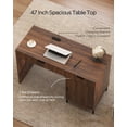 thumbnail image 6 of EYYTHUNG 47" Fluted Executive Desk, Modern Wood Home Office Desk with Charging Station, Drawer & Cabinet, Computer Writing Desk, 6 of 7