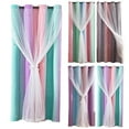 thumbnail image 2 of Curtains for Living Room Polyester-Cotton Blend, Curtain 1 Rainbow Curtain (Pink-One Size), 2 of 8