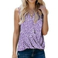 thumbnail image 2 of DPTALR Blouse Décontractée à Col en V pour Femme, T-Shirt Sans Manches, Hauts d'Été, 2 of 5