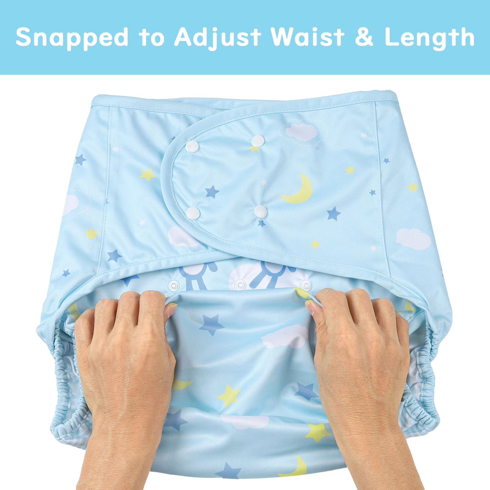 Littleforbig Washable Adjustable Reusable Waterproof Cloth Adult Diaper Wrap Cover One Size - Little Dreamers
