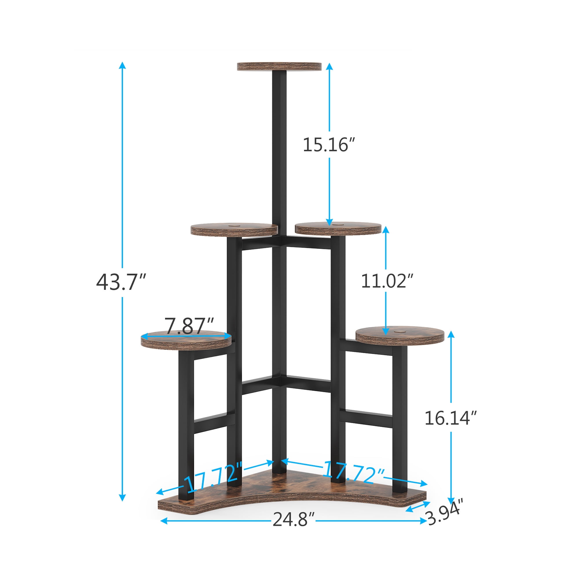 MAYEERTY 6-Tier Plant Stand High-Low Design Ample Sunlight for Plants Growth