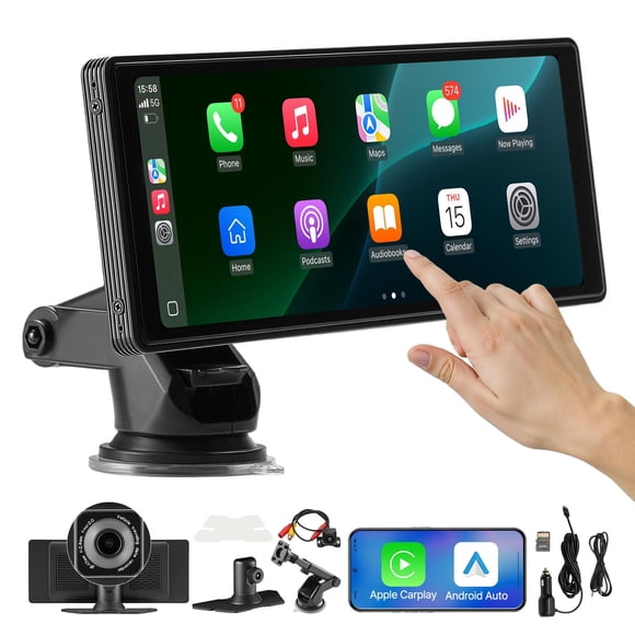 VEVOR Car Stereo Radio CarPlay Touchscreen 10 in Apple Android Front/Rear Camera