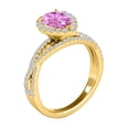 thumbnail image 2 of Mauli Jewels Rings for Women 2.34 Carat Diamond and Pear Shaped Pink Shared-prong 10K Yellow Gold, 2 of 6