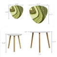 thumbnail image 2 of Triangle Nesting Coffee Table Set of 2 Abstract fluid art light green olive colors Liquid marble Acrylic End Table Modern Minimalist Side Table Set for Living Room Bedroom, 2 of 8