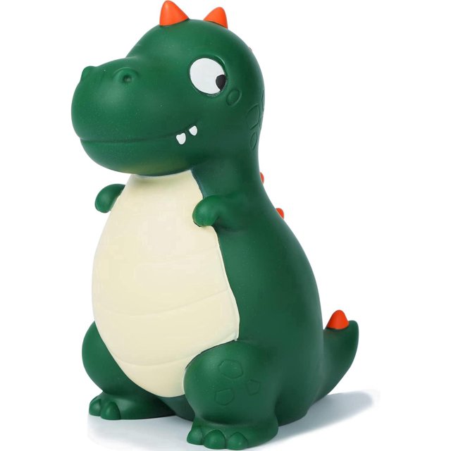 Bonita alcancía de dinosaurio (verde oscuro), bonita alcancía irrompible con forma de T-Rex, primera alcancía, la mejor decoración para el hogar para cumpleaños de Navidad para niños, niñas y niños