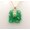Green, variant on Jadeite jade/chalcedony elephant pendant, made of pure silver and gold inlaid with jade, symbolizing auspiciousness, strength, and wisdom, and offering blessings