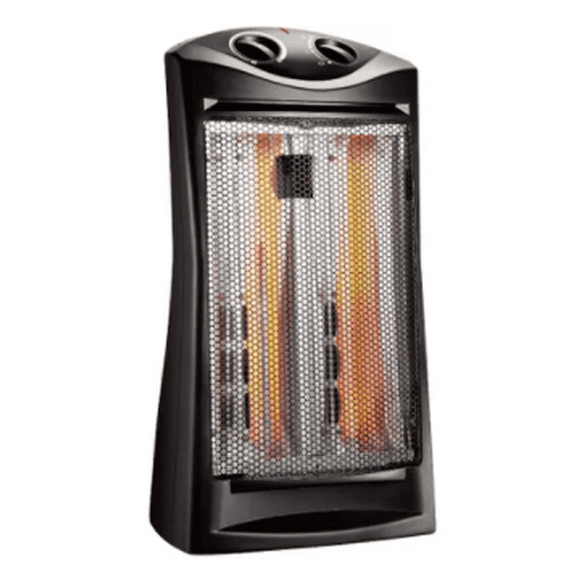 1500W Infrared Quartz Heater - with Thermostat, Black