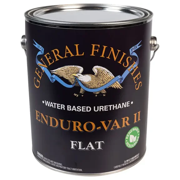 1 gal General Finishes B087-GA Clear Enduro-Var II Water-Based Urethane Topcoat, Flat
