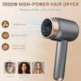 thumbnail image 2 of Secador de pelo inalámbrico ligero y portátil con 3 velocidades y 3 temperaturas, conexión USB., 2 of 7