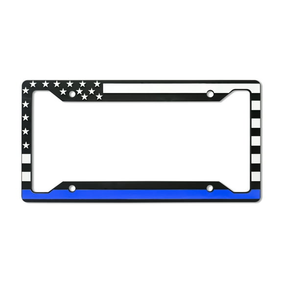 LP Frameworks American Flag (Blue Stripe) 3D Raised License Plate Frame | 1 Pack Car License Plate Cover | Universal US Car License Plate Holder | Auto (Car, Truck and SUV)