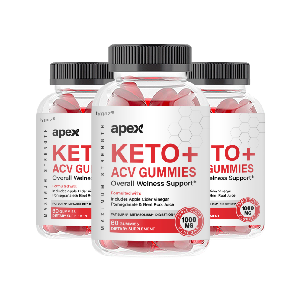 (3 Pack) Apex Keto Apex Keto+ACV Gummies Overall Wellness Support