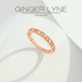 thumbnail image 3 of Alessia Wedding Band for Women Sterling Silver CZ Anniversary Half Eternity Band Stackable by Ginger Lyne, 3 of 5