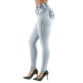 thumbnail image 2 of Fashion2Love Women's Juniors / Plus Size Colombian Design Butt Lift Mid Waist Skinny Jeans, 2 of 8