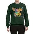 thumbnail image 3 of Dean Russo The Pig Animal Lover Unisex Crewneck Graphic Sweatshirt, Forest Green, Small, 3 of 6