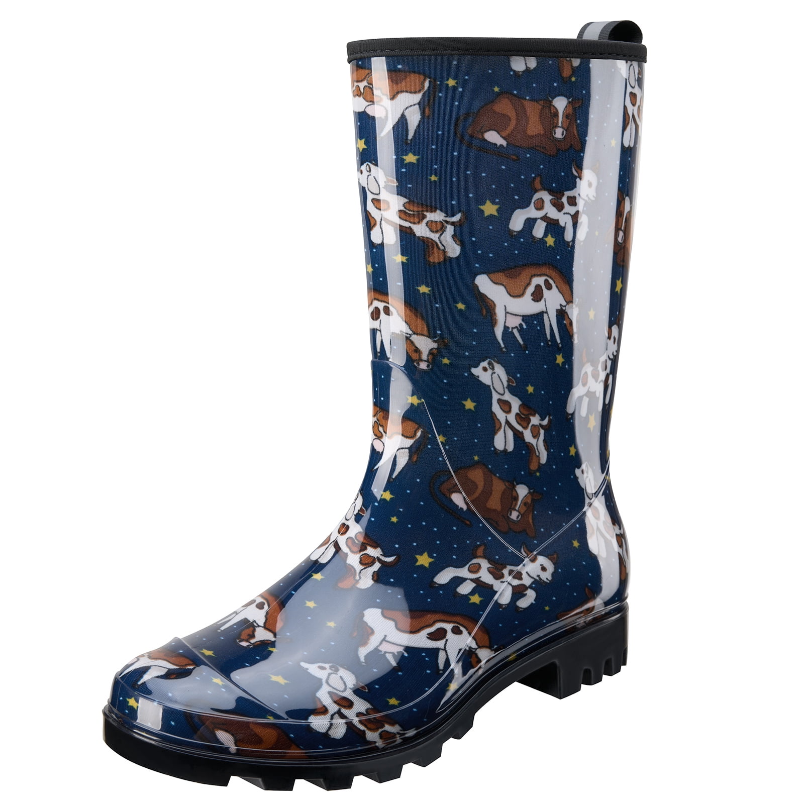 HISEA Women's Rain Boots Waterproof Rubber Rain Shoes for Ladies Mid