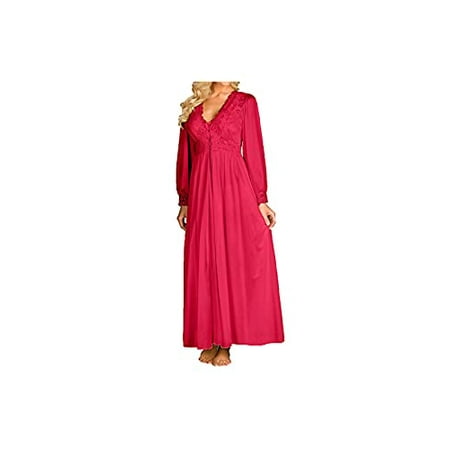 

Shadowline Women s Plus-Size Silhouette 54 Inch Long Sleeve Coat Red 3X