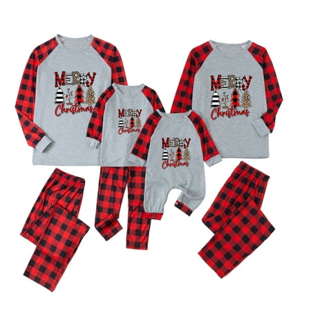

Family Matching Christmas Pajamas Set - Xmas Family Holiday Home Sleepwear Pjs Sets Long Sleeve Nightwear 2 Pcs Pj Set