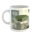 thumbnail image 2 of Ambesonne Monstera Ceramic Coffee Mug, Boho Love Mid Century Art, 11 oz, Reseda Green Taupe, 2 of 4