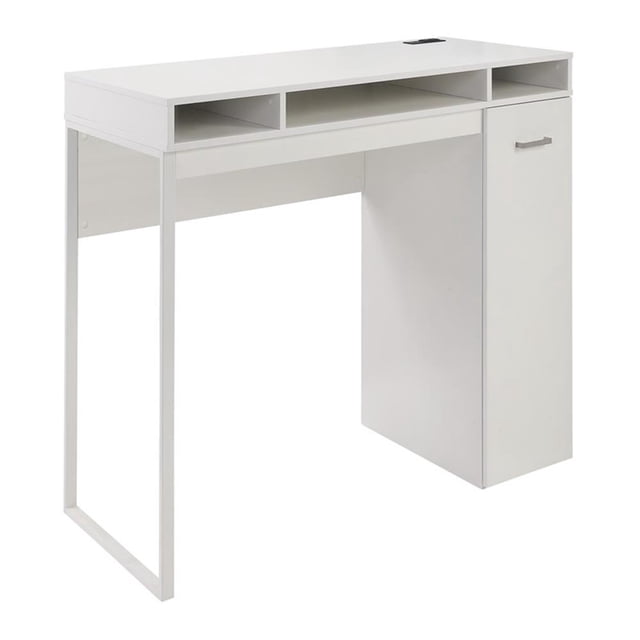 Ravel 47" Wide Desk with Storage in White Finish KD