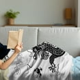 thumbnail image 3 of Dragon Soft Flannel Fleece Throw Blanket, Funny Traditional Chinese Dragon at Sea Waves with Calligraphy Print, Cozy Plush for Indoor and Outdoor Use, 70" x 90", Multicolor, by Ambesonne, 3 of 5