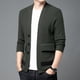 thumbnail image 3 of Chaqueta tipo cárdigan de punto de alta calidad para hombre, suéter de punto informal, 3 of 5
