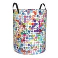 thumbnail image 2 of Xecao Colorful Watercolor Dots Print Laundry Hamper Basket,designed for Blanket Storage and Nursery Clothes in the Bedroom, 2 of 8