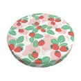 thumbnail image 2 of Xecao's Strawberry Print Stool Covers offer stylish, washable protection for PU round bar stools, perfect for home or commercial use., 2 of 7