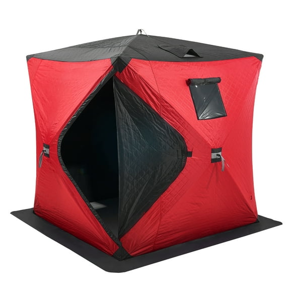VEVOR Ice Fishing Tent, 3-4 Person Ourdoor Portable Ice Shelter, Pop-Up Ice Fishing Shanty Tent