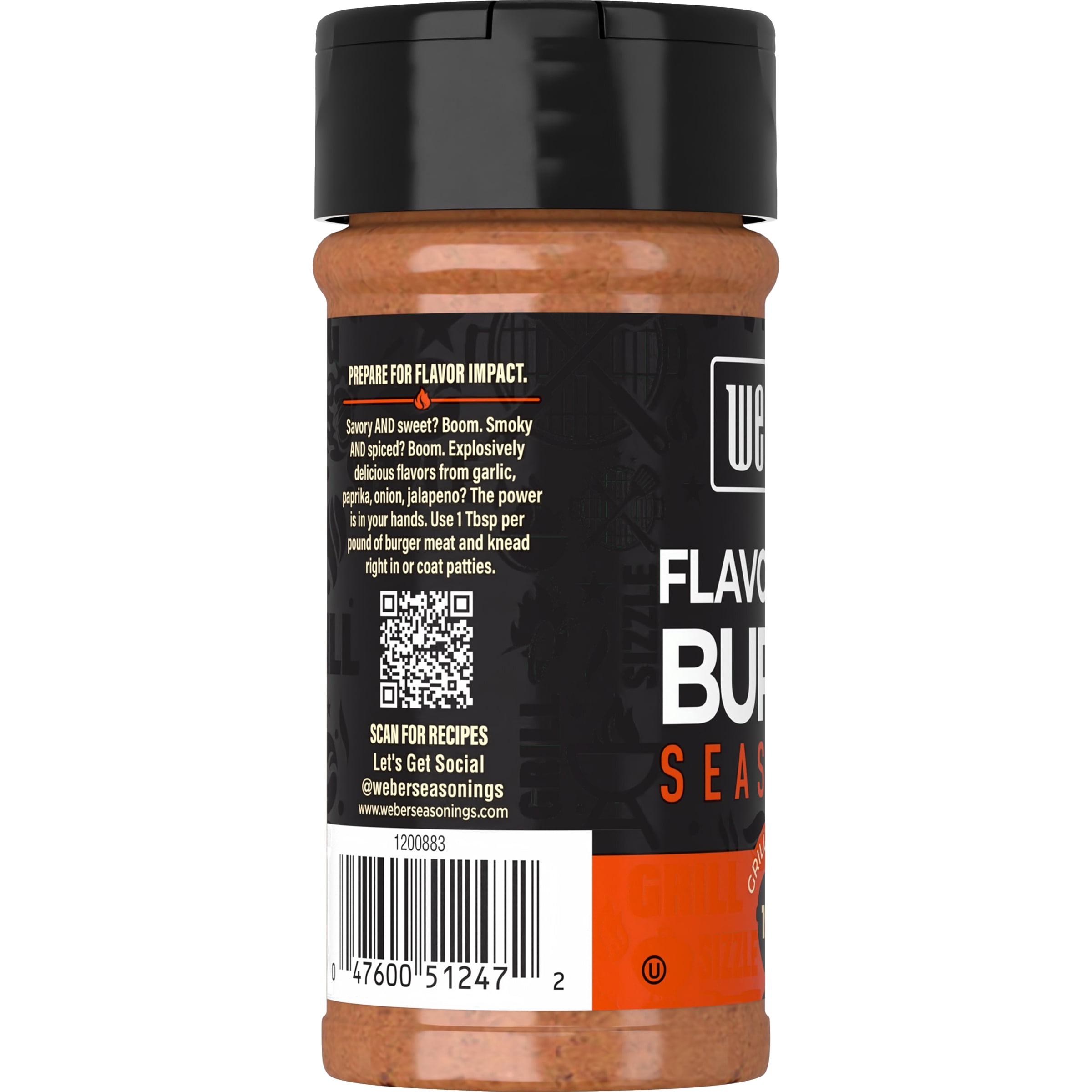 (6 pack) Weber Flavor Bomb Burger Seasoning, Gluten Free, 6.75 oz