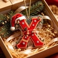 thumbnail image 6 of AZXY Christmas Letter Ornament, Acrylic Hanging Pendant Xmas Alphabet for Christmas Initial Ornament, Christmas Tree Decoration Hanging Pendant Xmas Gifts for Family (X), 6 of 7