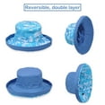 thumbnail image 5 of Catalonia Bucket Hat for Women Wide Brim Foldable Outdoor Travel Beach Safari Hawaii Flower Blue, 5 of 8