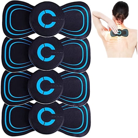 Microcurrent EMS Mini Massage Device,Mini Electric Neck Shoulder Massage Pad,Cordless Portable Mini Electric EMS Neck Massager for Pain Relief