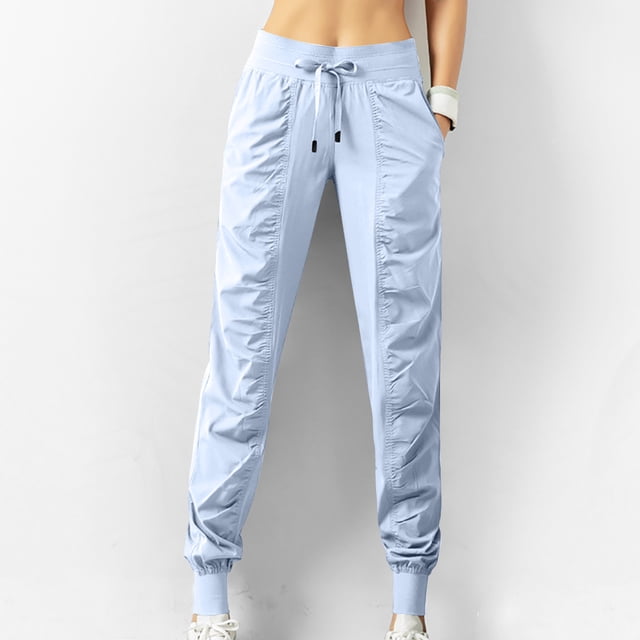 RKSTN Pantalons pour Femmes Taille Haute Ample Course Séchage Rapide Leggings Décontractés Pantalons Doux Jambe Droite Randonnée