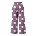 thumbnail image 5 of Sexlip Womens Polka Dot Print High Waist Loose Wide Leg Denim Pants Cute Trendy Casual Dating Outfit Purple S, 5 of 5