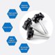 thumbnail image 4 of 10-Pack M6x30mm Thumb Screws, Knurled Plastic Star Knob Thumbscrew Screw Clamp, 4 of 5