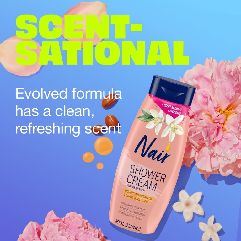 Nair Shower Cream Hair Remover, Moroccan Argan Oil photo 4