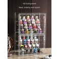 thumbnail image 4 of Caja de almacenamiento de juguetes Bubble Mart con escalones, alta, transparente, portátil, a prueba de polvo, caja de madera apilable, 4 of 6