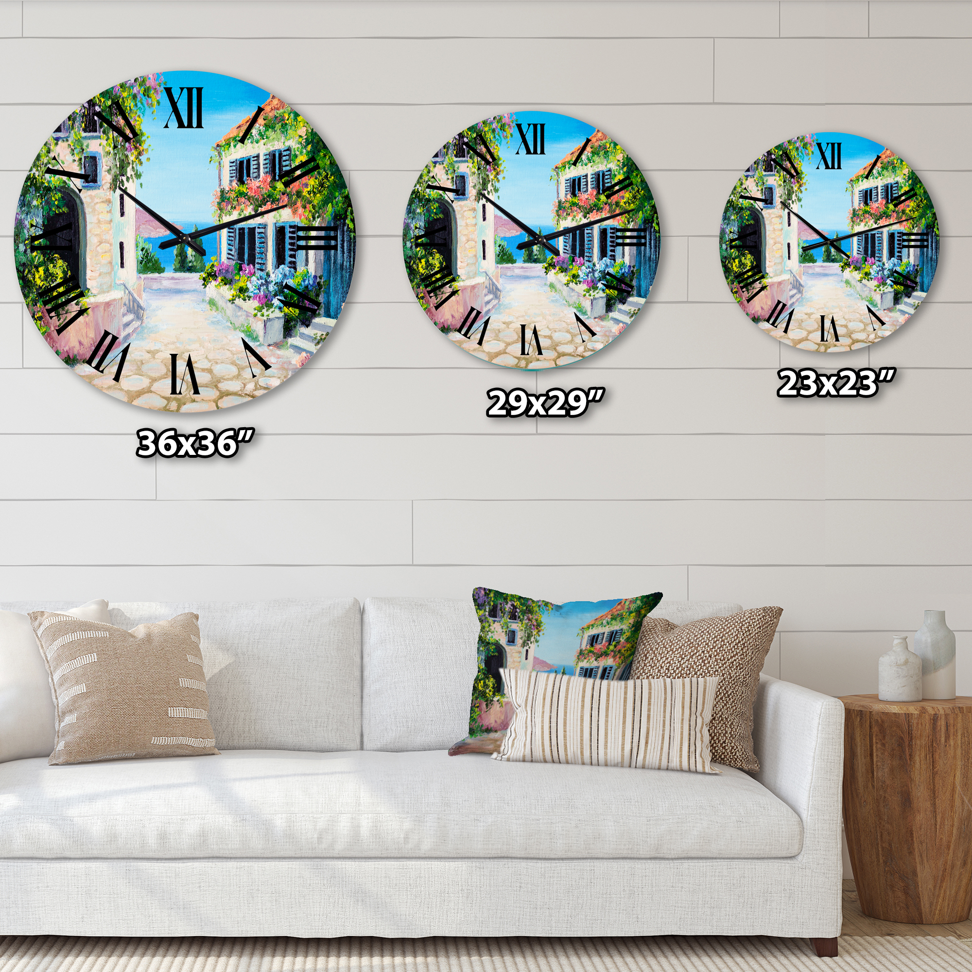 Designart 1 in Quartz Coastal Wall Clock