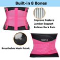 thumbnail image 4 of Faja de soporte lumbar TESETON para hombres y mujeres, transpirable, para escoliosis, con 8 huesos reforzados, para aliviar el dolor lumbar y ciática., 4 of 5