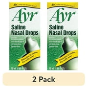 (2 pack) Ayr Saline Nasal Drops , 1.69 Oz