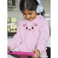 thumbnail image 2 of Cute Piggy Smile Face Hoodie Juniors -Image by Shutterstock,  x-Large, 2 of 4