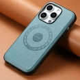 thumbnail image 5 of for iPhone 16 Pro Magnetic Phone Case, PU Leather Phone Case, Compatible with MagSafe,Non-Slip Enhanced Grip Anti-Fingerprint Shockproof Ultra Slim Rugged Phone Cover Case,Blue, 5 of 5